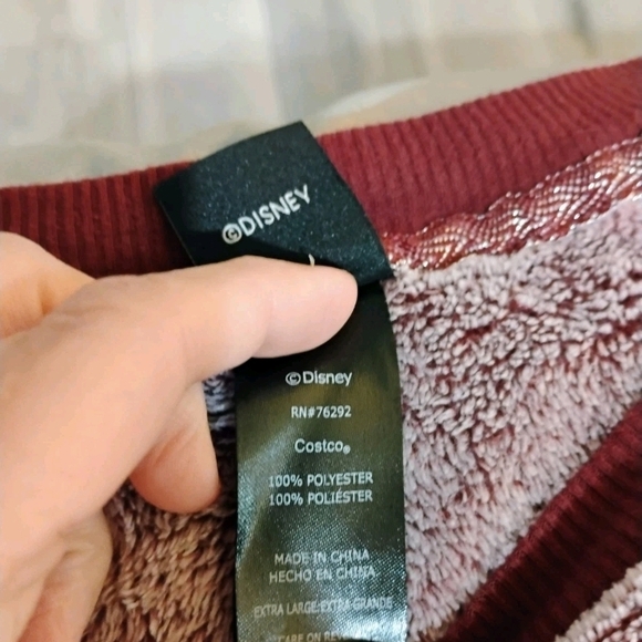 Disney Maroon and Cream Mickey Mouse Pajama Set - Picture 4 of 16